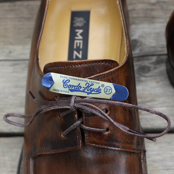 Mezlan Brown Leather Medallion Toe Derby, Men's 10 M, Made in Spain, EUC - Picture 10 of 15